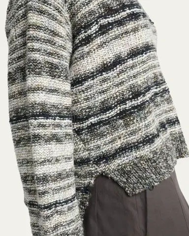 Proenza Schouler White Label Ivara Textured Linen Knit Crewneck Sweater | Thumbnail 5