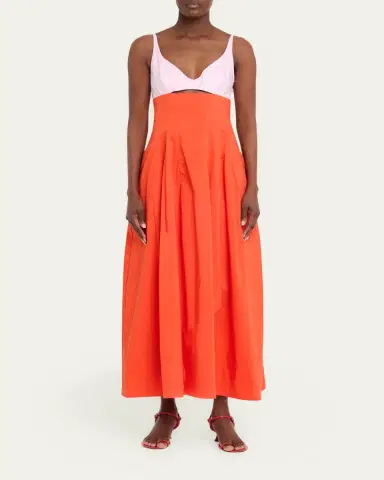 SIMKHAI Maddy Cotton Cut-Out Maxi Dress | Thumbnail 2 SIMKHAI Maddy Cotton Cut-Out Maxi Dress | Thumbnail 2