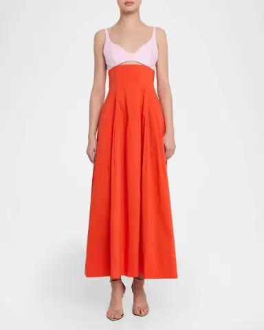 SIMKHAI Maddy Cotton Cut-Out Maxi Dress | Thumbnail 6 SIMKHAI Maddy Cotton Cut-Out Maxi Dress | Thumbnail 6