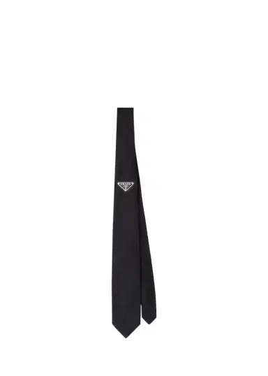 Prada Men's Needlepoint Silk Tie | Thumbnail 1