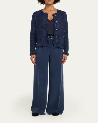 Kobi Halperin Kailey Fringe-Trim Sequin Knit Sweater | Thumbnail 2
