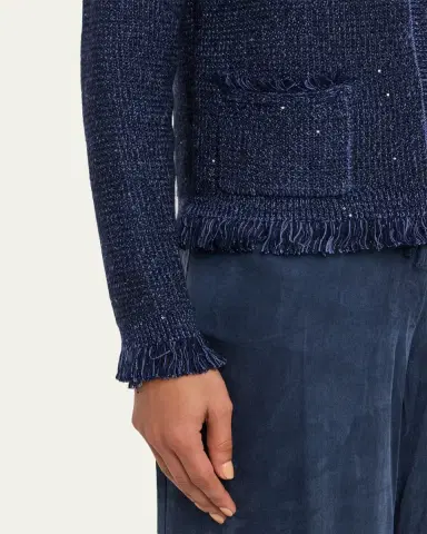 Kobi Halperin Kailey Fringe-Trim Sequin Knit Sweater | Thumbnail 5