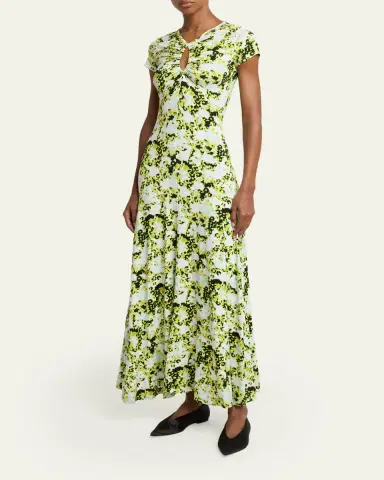 Proenza Schouler White Label Neolani Printed Jersey Maxi Dress | Thumbnail 4 Proenza Schouler White Label Neolani Printed Jersey Maxi Dress | Thumbnail 4