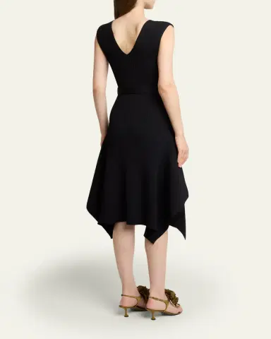 Proenza Schouler Artemis Sleeveless Rib Knit Belted Midi Dress | Thumbnail 3