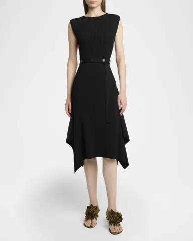 Proenza Schouler Artemis Sleeveless Rib Knit Belted Midi Dress | Thumbnail 6