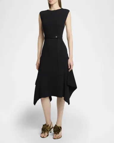 Proenza Schouler Artemis Sleeveless Rib Knit Belted Midi Dress | Thumbnail 8