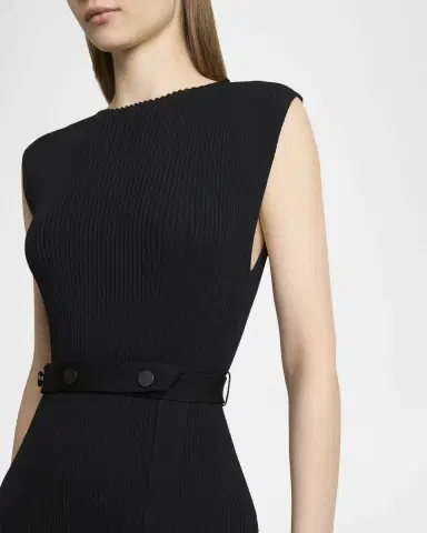 Proenza Schouler Artemis Sleeveless Rib Knit Belted Midi Dress | Thumbnail 9