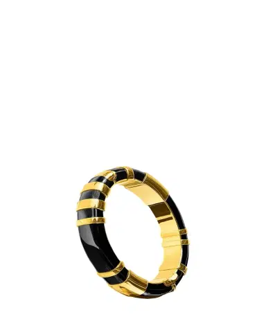 Verdura 18K Yellow Gold Black Palermo Bangle | Thumbnail 1