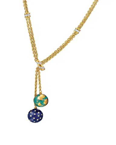 Verdura 18K Yellow Gold Night and Day Lariat Necklace | Thumbnail 1
