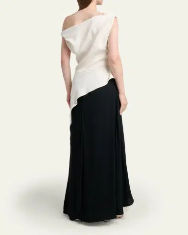 Proenza Schouler Daliah Two-Tone Draped Dress | Thumbnail 3 Proenza Schouler Daliah Two-Tone Draped Dress | Thumbnail 3