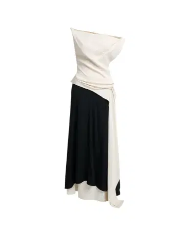 Proenza Schouler Daliah Two-Tone Draped Dress | Thumbnail 1 Proenza Schouler Daliah Two-Tone Draped Dress | Thumbnail 1