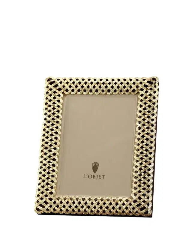 L'Objet Gold Braid 5" x 7" Picture Frame