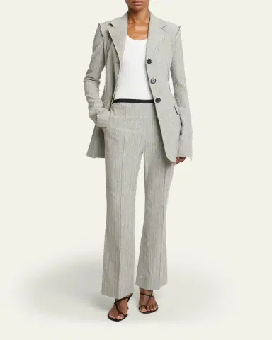 Proenza Schouler Lorenza Static Suiting Flare Pants | Thumbnail 2 Proenza Schouler Lorenza Static Suiting Flare Pants | Thumbnail 2