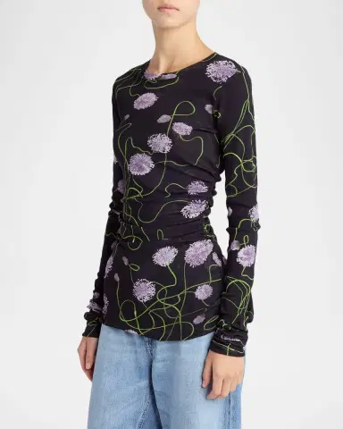 Stella McCartney Twisted Allium Layered Mesh Long-Sleeve Top | Thumbnail 8 Stella McCartney Twisted Allium Layered Mesh Long-Sleeve Top | Thumbnail 8