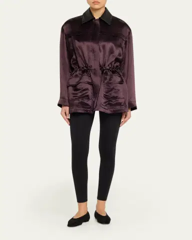 Maria McManus Drawstring Satin Parka Jacket | Thumbnail 2 Maria McManus Drawstring Satin Parka Jacket | Thumbnail 2