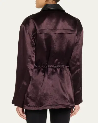 Maria McManus Drawstring Satin Parka Jacket | Thumbnail 3 Maria McManus Drawstring Satin Parka Jacket | Thumbnail 3