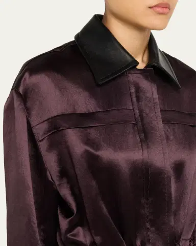 Maria McManus Drawstring Satin Parka Jacket | Thumbnail 5 Maria McManus Drawstring Satin Parka Jacket | Thumbnail 5