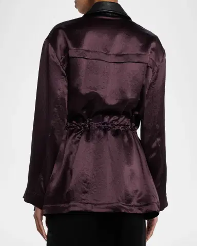 Maria McManus Drawstring Satin Parka Jacket | Thumbnail 7 Maria McManus Drawstring Satin Parka Jacket | Thumbnail 7