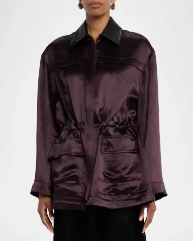 Maria McManus Drawstring Satin Parka Jacket | Thumbnail 8 Maria McManus Drawstring Satin Parka Jacket | Thumbnail 8