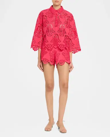 Cara Cara Trish Embroidered Pull-On Shorts | Thumbnail 8 Cara Cara Trish Embroidered Pull-On Shorts | Thumbnail 8