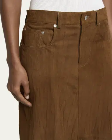 Proenza Schouler White Label Nayah Textured Suede Maxi Skirt | Thumbnail 5 Proenza Schouler White Label Nayah Textured Suede Maxi Skirt | Thumbnail 5