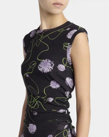 Stella McCartney Twisted Flower Mesh Sleeveless Maxi Dress | Thumbnail 9 Stella McCartney Twisted Flower Mesh Sleeveless Maxi Dress | Thumbnail 9