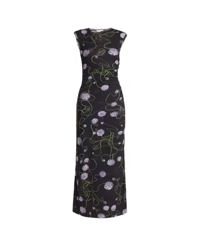 Stella McCartney Twisted Flower Mesh Sleeveless Maxi Dress | Thumbnail 1 Stella McCartney Twisted Flower Mesh Sleeveless Maxi Dress | Thumbnail 1