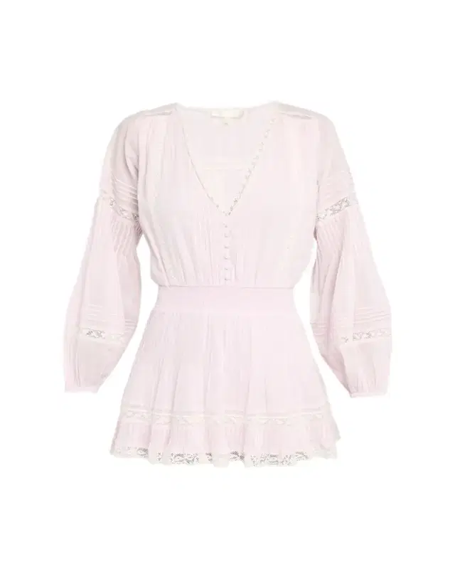 Winfrey Lace-Trim Cotton Mini Dress