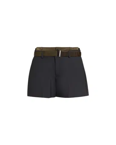 sacai Nylon Twill Double-Waistband Suiting Shorts | Thumbnail 1