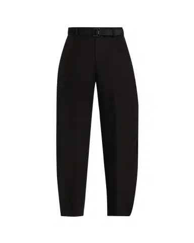 sacai Double-Faced Silk-Cotton Barrel-Leg Ankle Pants | Thumbnail 1 sacai Double-Faced Silk-Cotton Barrel-Leg Ankle Pants | Thumbnail 1