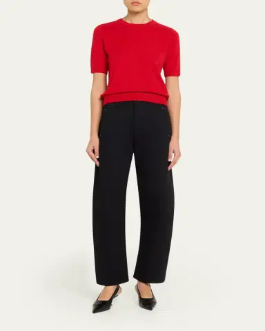 MARIA MCMANUS Cashmere-Cotton Knit Crewneck T-Shirt | Thumbnail 2 MARIA MCMANUS Cashmere-Cotton Knit Crewneck T-Shirt | Thumbnail 2