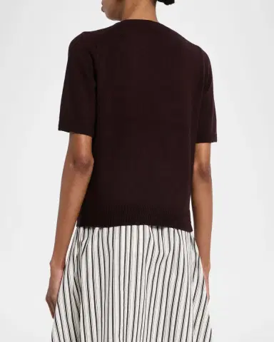 MARIA MCMANUS Cashmere-Cotton Knit Crewneck T-Shirt | Thumbnail 7 MARIA MCMANUS Cashmere-Cotton Knit Crewneck T-Shirt | Thumbnail 7