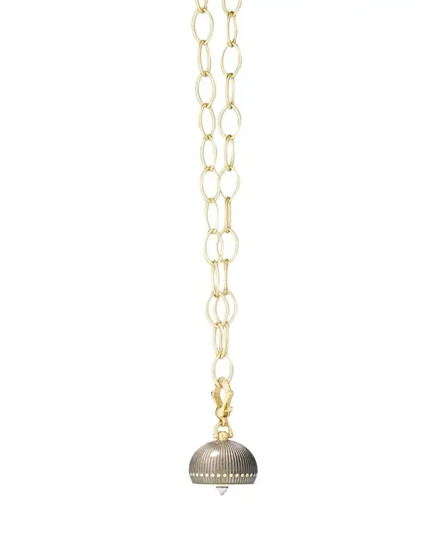 Paul Morelli 18K Enameled Meditation Bell Pendant