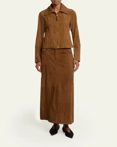 Proenza Schouler White Label Tarin Textured Suede Jacket | Thumbnail 2 Proenza Schouler White Label Tarin Textured Suede Jacket | Thumbnail 2