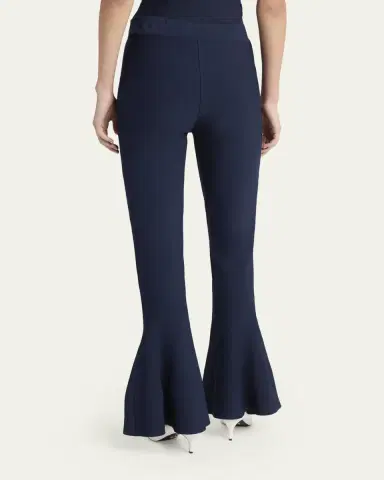 Stella McCartney Compact Knit Peplum Flare Pants | Thumbnail 3 Stella McCartney Compact Knit Peplum Flare Pants | Thumbnail 3
