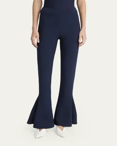 Stella McCartney Compact Knit Peplum Flare Pants | Thumbnail 4 Stella McCartney Compact Knit Peplum Flare Pants | Thumbnail 4