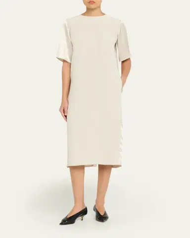 Maria McManus Mixed-Media Short-Sleeve Midi T-Shirt Dress | Thumbnail 2 Maria McManus Mixed-Media Short-Sleeve Midi T-Shirt Dress | Thumbnail 2