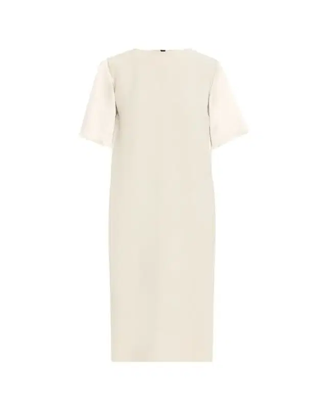 MARIA MCMANUS Mixed-Media Short-Sleeve Midi T-Shirt Dress