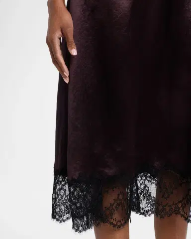 MARIA MCMANUS Lace-Trim Satin Midi Skirt | Thumbnail 9 MARIA MCMANUS Lace-Trim Satin Midi Skirt | Thumbnail 9