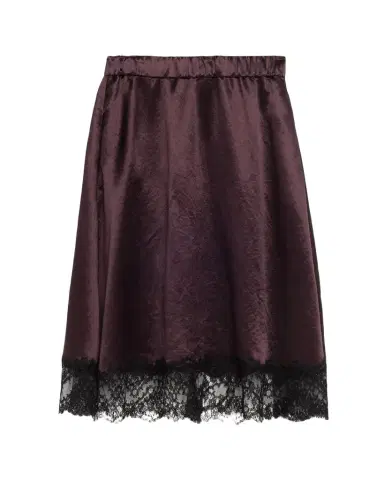 MARIA MCMANUS Lace-Trim Satin Midi Skirt | Thumbnail 1 MARIA MCMANUS Lace-Trim Satin Midi Skirt | Thumbnail 1