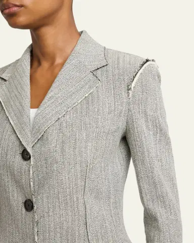 Proenza Schouler Lorenza Deconstructed Static Suiting Jacket | Thumbnail 5 Proenza Schouler Lorenza Deconstructed Static Suiting Jacket | Thumbnail 5