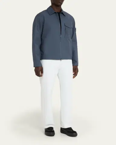 Stone Island Men's Ghost Cotton Zip-Front Shirt Jacket | Thumbnail 2 Stone Island Men's Ghost Cotton Zip-Front Shirt Jacket | Thumbnail 2