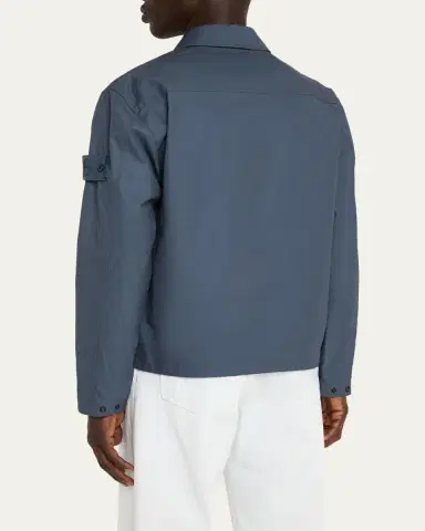 Stone Island Men's Ghost Cotton Zip-Front Shirt Jacket | Thumbnail 3 Stone Island Men's Ghost Cotton Zip-Front Shirt Jacket | Thumbnail 3