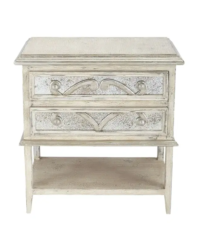 Peninsula Home Collection Lynley Mirrored-Accent Nightstand