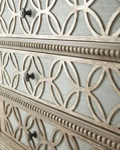 Peninsula Home Collection Cicley Carved 3-Drawer Chest | Thumbnail 2