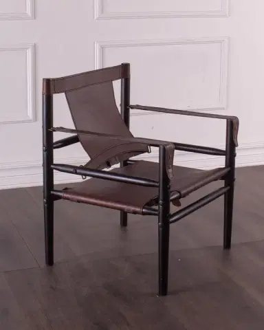 Peninsula Home Collection Karly Leather Accent Chair | Thumbnail 1