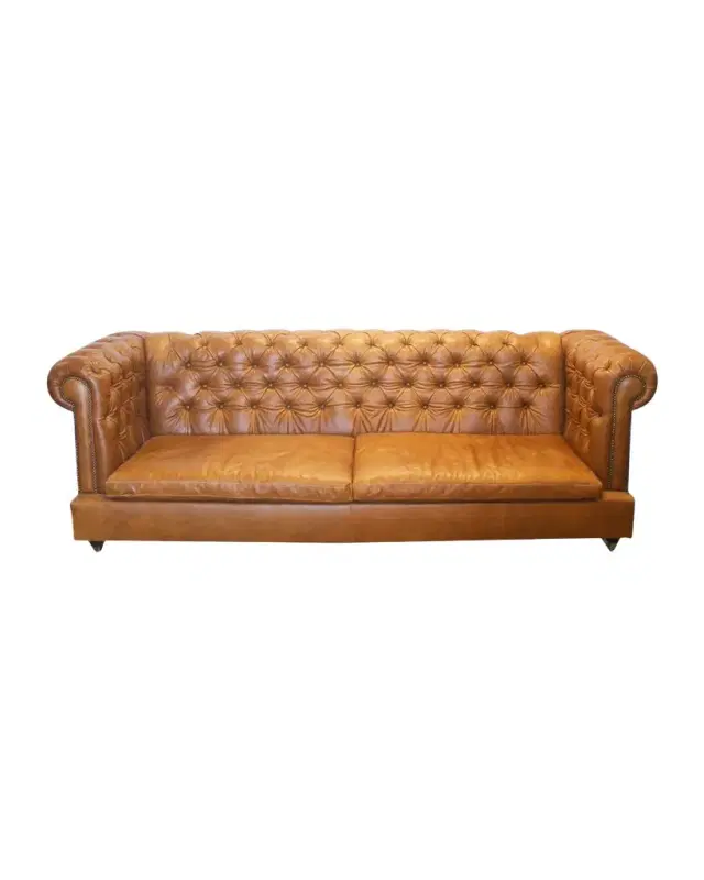Peninsula Home Collection Alani Tufted Leather Sofa, 108"