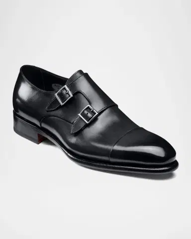 Santoni Men's Ira Double-Monk Leather Shoes | Thumbnail 2 Santoni Men's Ira Double-Monk Leather Shoes | Thumbnail 2