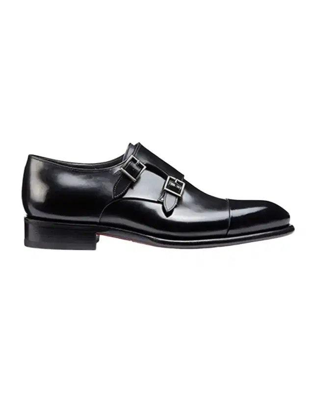 Santoni Men 's Ira Double-Monk Leather Shoes