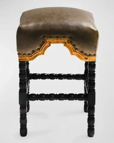 Peninsula Home Collection San Marco Leather Counter Stool - 26" | Thumbnail 3 Peninsula Home Collection San Marco Leather Counter Stool - 26" | Thumbnail 3